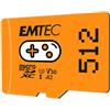 EMTEC TARJETA MICROSD 512GB SDXC CL.10 UHS1 U3 V30 A1 Gaming ECMSDM512GXCU3G
