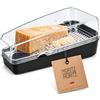 Moritz & Moritz Grattugia per parmigiano con scatola fresca, grattugia e contenitore in uno, lavabile in lavastoviglie, per parmigiano e formaggio duro, 18,1 x 9 x 6,8 cm