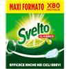 Svelto Classico Tabs Lavastoviglie, 80 Pastiglie, Azione Sgrassante | Detersivo Lavastoviglie in Pastiglie Azione Sgrassante e Anti Macchia d'Acqua, per Stoviglie Brillanti anche nei Cicli Brevi