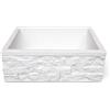 KAM Lavello In Pietra Ricostruita Acquaio Da Giardino Moderno 45x35x16 Meseta Bianco KAM