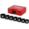 MIXPOWER 7 Pieces 3/8 Drive Low Profile Oil Filter Socket Set, 24mm, 25mm, 27mm, 28mm, 29mm, 32mm, 36mm, Oil Filter Cap Remover and Installer Tool Set