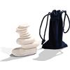 Master Massage Equipment Master Massage - Set di 9 pietre di marmo per massaggi in marmo bianco