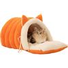 Generico Cuccia Grotta per Gatti Peluche Lavabile con Cuscino Rimovibile | Rifugio Chiuso Caldo Per Gatti Per Cucciolo Cane Animale Domestico Interno Casa Appartamento Soggiorno Balcone Dormitorio