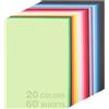 PENPRIS Cartoncino colorato A3 20 colori 60 fogli 120gsm 29,7×42 cm carta cartacea | PENPRIS carta cartacea multicolore per arte fai da te, creazioni colorate per bambini e adulti, scrapbooking PAP25MX060B