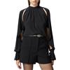 PINKO BLUSA CON MANICHE VOLANT - 103905A207 - nero