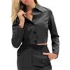 PINKO GIACCA MONOPETTO IN STOFFA - 104221A15M - grigio