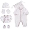 KINOUSSES - Kit Nascita Bambino Velluto - Set Nascita Neonato Unisex Ragazza & Ragazzo - Cofanetto Abbigliamento Bambino