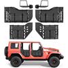 VEVOR Porte Tubolari Off-Road per Jeep 4 Porte Tubolari da Caccia, Compatibili con Jeep Wrangler JL 2018-2026 e Gladiator JT 2020-2026, in Acciaio Durevole con Specchi Laterali, per Lavori all'Aperto