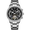 OBLVLO Orologio meccanico classico di affari di moda orologio meccanico tre finestre signore orologio in acciaio inossidabile scheletro impermeabile CM-T, Cm-t-yby, Moda