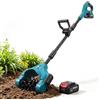 Moongiantgo BLX-Motozappa a Batteria Senza Fili In Mano 2 * 21V/1500mAh | 800 OPM, Leggero e Comodo, con 2 Batterie da 4,0 Ah e Caricabatterie, Larghezza di Lavoro 18cm/Profondità 10cm
