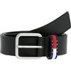 Tommy Jeans Cintura Uomo in Pelle, Nero (Black), 80 cm