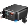 Dripio Caricabatterie da auto 4 in 1, 65W PD + QC, USB-C e USB-A, colore nero