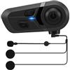 Dripio Auricolare Bluetooth 5 per casco da moto, grado di protezione IP67, batteria da 450 mAh, vivavoce, auricolare interno