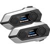 Dripio Auricolari Bluetooth per caschi da moto, confezione da 2, sistema di comunicazione mesh