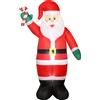 Outsunny Babbo Natale Gonfiabile 240 cm con Luci LED e Soffiatore - Decorazione Natalizia Multicolore | Aosom Italy