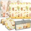 AIYAPLAY Tappeto Gioco Bambini 200x150x1.5 cm a Tema Bosco Pieghevole Reversibile in XPE, 0-3 Anni, Multicolore | Aosom Italy