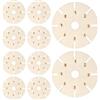Generic 10 dischi rotondi per intrecciare bracciali, dischi per perline, dischi in legno da 8 cm, strumenti di assistenza per la realizzazione di collane, progetti artigianali, uomini, principianti, cordini