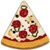 DSAoTeng Divertente tappeto in peluche a forma di pizza, zerbino creativo e antiscivolo, morbido design a forma di pizza, assorbente, per camera da letto, bagno, sala giochi, decorazione per la casa (pizza con