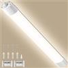 papasbox Tubo fluorescente a LED da 90 cm, resistente all'umidità, 30W, plafoniera a LED | Lampada fluorescente a LED impermeabile IP65, luce bianca neutra 4500K, ideale per cantina, officina e cucina