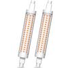 Klarlight Lampadine LED R7S 10W 118mm Bianco Caldo 2200K Dimmerabile | 2 pezzi J118 COB Slim Doppio Effetto Lineare LED per Lampada da Terra, Lampada da Tavolo, Illuminazione a Bassa Luce Blu