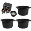 CANCYCC Airfryer - Stampo in silicone per friggitrice ad aria calda, 3 pezzi, per friggitrice ad aria calda, in silicone, per Cosori/Philips/Ninja/Tefal e più uova, colore: nero
