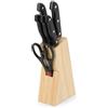 Holyhome Set Coltelli da Cucina 7 Pezzi, con 6 Coltelli e 1 Forbice con Ceppo in Legno | Acciaio Inox Full Tang | professionali, set coltelli con ceppo,