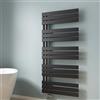 EMKE Scaldasalviette termoarredo piatto, 1320 x 600 mm, Nero,798 W | Termoarredo da Bagno, collegamento laterale, radiatore scaldasalviette ad acqua calda
