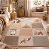 Pergamon Tappeto Bambini Maui Kids Animali Bosco Volpe Gufo Beige Marrone