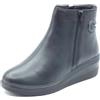 Cinzia Soft IV2609 Black Tronchetti per Donna in Pelle Nera con Doppia Lampo