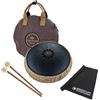 Sonic Energy Meinl MOSTD1BK Medium Steel Tongue Drum H-Moll 8 toni + panno in microfibra Keepdrum