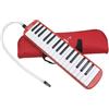 Kivivaka Melodica Tastiera per Educazione Musicale 32 Tasti Strumento Portatile con Tubo Morbido e Borsa per il Trasporto (Rosso)