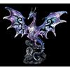 Figuren Shop GmbH Statuetta Drago - Blu Dragon Protector Fantasy Dragon Figura Decorativa 21cm Blu