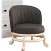 Nkmifeg Sgabello Basso con Ruote Schienale ergonomico morbido comodo impermeabile | Sedia da pedicure a rotelle per casa camera da letto soggiorno bagno ufficio bar negozio salone area di lavoro