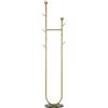Mauro Ferretti Appendiabiti Axi 40X32X175 cm in Metallo e Marmo Artificiale Gold/Black
