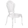 Biscottini Sedia in Policarbonato Trasparente - Sedia Cucina e Soggiorno 53x50x97,5 cm - Stile Barocco Sala da Pranzo - Sedia in Plastica da Esterno per Matrimoni
