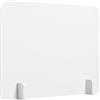 SUPVOX Pannello Divisorio Privacy da Tavolo per Test, Bianco | PVC e Acrilico, Bordi Arrotondati, Struttura Portatile, per Reception e Mensa, 1 Pezzo