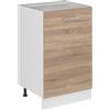 Vicco Mobiletto base cucina R-Line, Sonoma/Bianco 50 cm | 1 Anta · Senza piano di lavoro · Piedini regolabili in altezza · 1 Ripiano · ✓ Liberamente combinabile