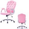 YERT Scrivania e Sedia da Ufficio in casa, Sedia da Computer, Sedia in Pelle PU, usata per scrivania con rotelle, Sedia Girevole Regolabile con braccioli, portante: 330 libbre (Rosa, Bianco, Giallo)
