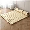 OAKVYNE Doghe Letto In Legno Massello, Rete Matrimoniale Giapponese Pieghevole | Base Traspirante E Minimalista Per Futon, Tatami E Letto A Pavimento(190*180cm/74.8*70.8in)