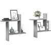 Generico Mensole a Muro 2pz Grigio Cemento 50x12x50 cm in Truciolato,Grigio,4.45kg,853257