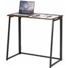 Amveya Tavolino Pieghevole Scrivania Ufficio Salvaspazio Piccola 80x40x70CM Scrivania da Gaming Scrivania pc Adatto per Uffici Camere da Letto Studi Salotti Uffici Domestici Facile da Montare(Marrone)