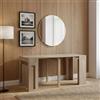 Cosma Tavolo Consolle Allungabile 3 Metri Ingresso Design Moderno con Venature Dimensioni 45/96/147/198/249/300 X 90 cm Rovere Grigio