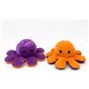 Generic Peluche a forma di polpo, reversibile, 30 cm, con due emozioni, morbido, idea regalo, colore: arancione e viola