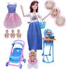 Comebachome Bambola incinta 11.8 Bambola incinta con articolazioni mobili con bambino nella pancia per giocattoli per bambini Accessori per casa delle bambole, bambino