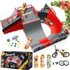 MOMSIV Set di mini skateboard e accessori per rampa, personalizzabile e costruibile, con fingerboard, skate park, truck board Ramp Kit giocattolo per bambini dai 6 anni in su