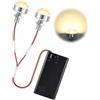 LQTSLFM Mini LED a Batteria Bianco Caldo a Doppia Punta Mini Luce LED Micro LED Luci per Casa Delle Bambole per Spazi in Miniatura, Vetrine, Modellismo, DIY