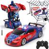 LTFIOON Spider Macchina Telecomandata, 2 in 1 Trasformabile RC Auto Robot Polizia | 2.4GHz Trasformazione Robot Spider RC Auto con Radiocomando, Macchina Trasformabile in Robot Giocattolo Bambini da 3 Anni