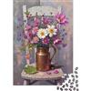 gBvHnKzPsMfWj Vaso Bronzo Vintage Fiori Puzzle 1000 Pezzi Carta per Adulti Composizione Floreale Artistica Gioco di Puzzle per Famiglia Relax Casa Regalo 52x38cm/1000pcs