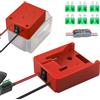 HXTMOJU 2 adattatori Power Wheel per batterie Milwaukee M18 18 V, connettore di alimentazione dock con fusibile da 14 AWG e interruttore, adattatore batteria per auto RC fai da te robotica