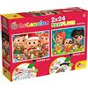 Liscianigiochi- Italia Cocomelon DF Maxifloor 2 x 24-Start The Day with A Song, Multicolore, 91102